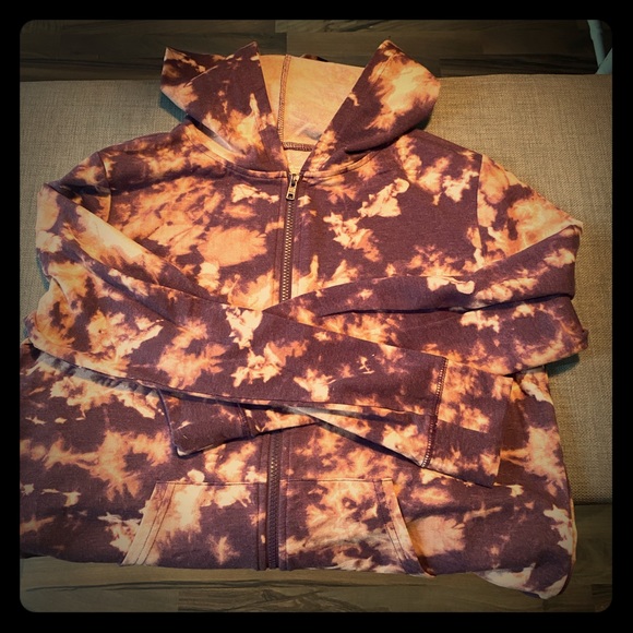 Tops - Tie dyed zip hoodie